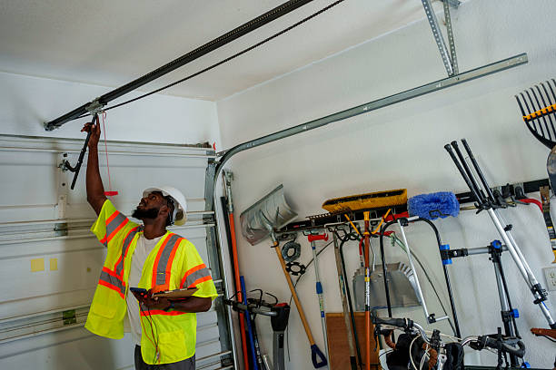 Professional Garage Door Panel Replacement technician working in Lake County County, FL